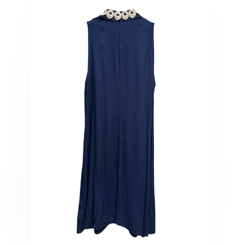 Lilly Pulitzer Women’s Navy gold embellished Jane sleeveless dress 0 - Picture 3 of 5